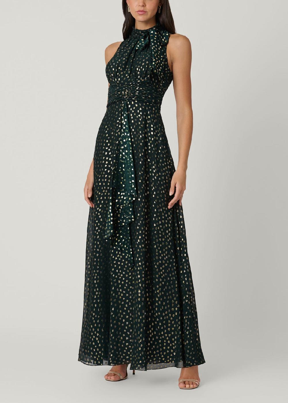 shoshanna Midnight Faye Dress Emerald