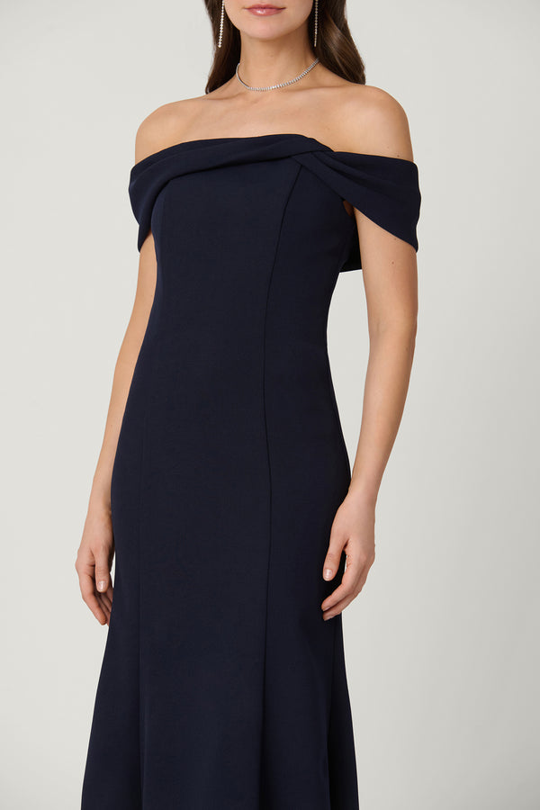 Shoshanna Midnight Flores Dress Navy