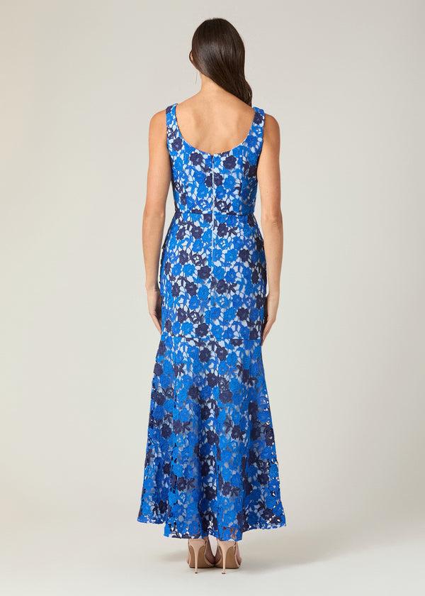 Shoshanna Midnight Frances Dress Blue Multi