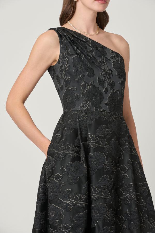 Shoshanna Midnight Georgie Dress Black/Gold