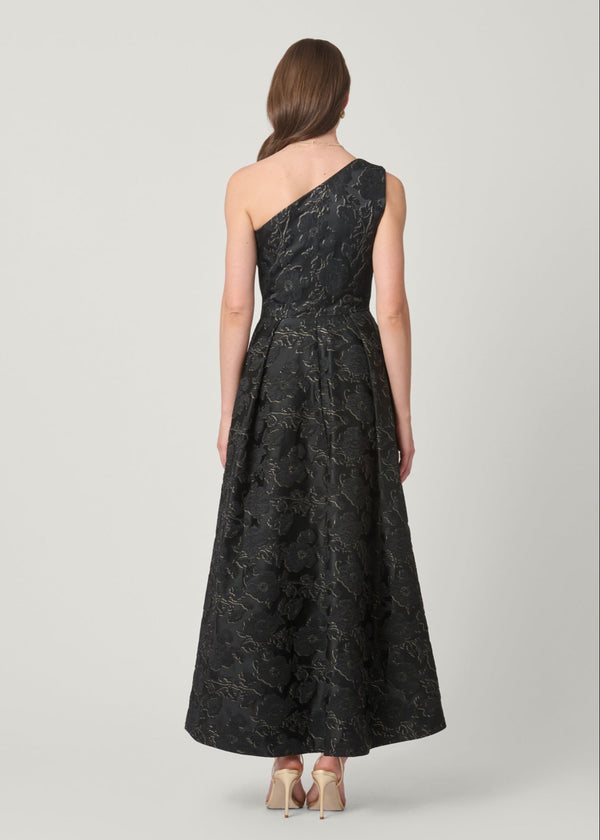 Shoshanna Midnight Georgie Dress Black/Gold