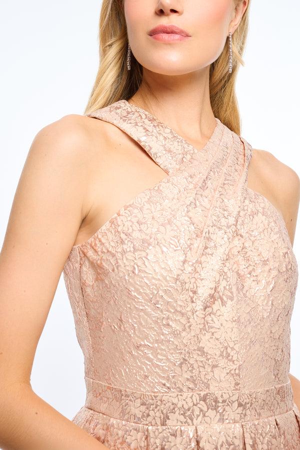 Shoshanna Midnight Ivanna Dress Rose Gold