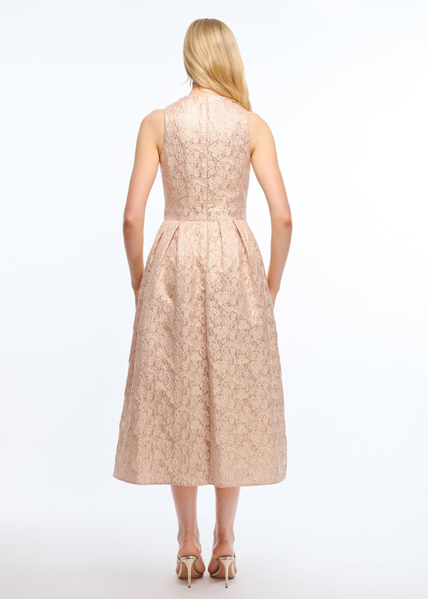 Shoshanna Midnight Ivanna Dress Rose Gold