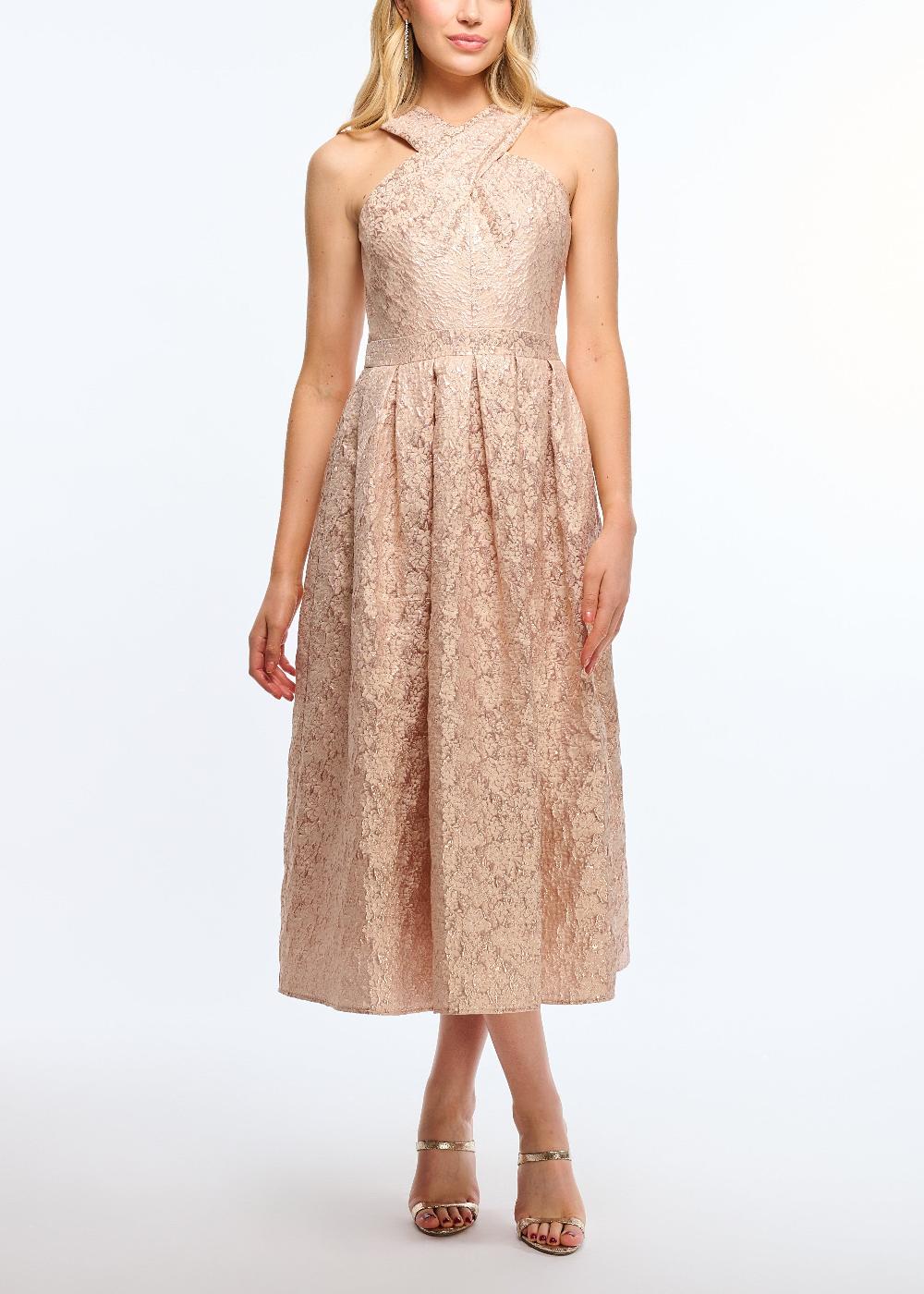 shoshanna Midnight Ivanna Dress Rose Gold