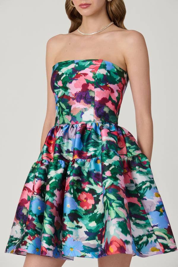 Shoshanna Midnight Kyrie Dress Navy Multi