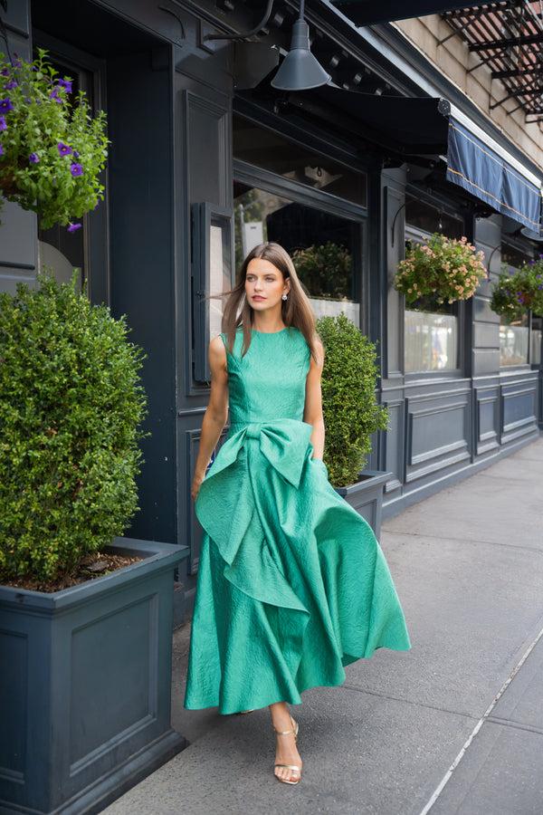 Shoshanna Midnight Laura Dress Emerald