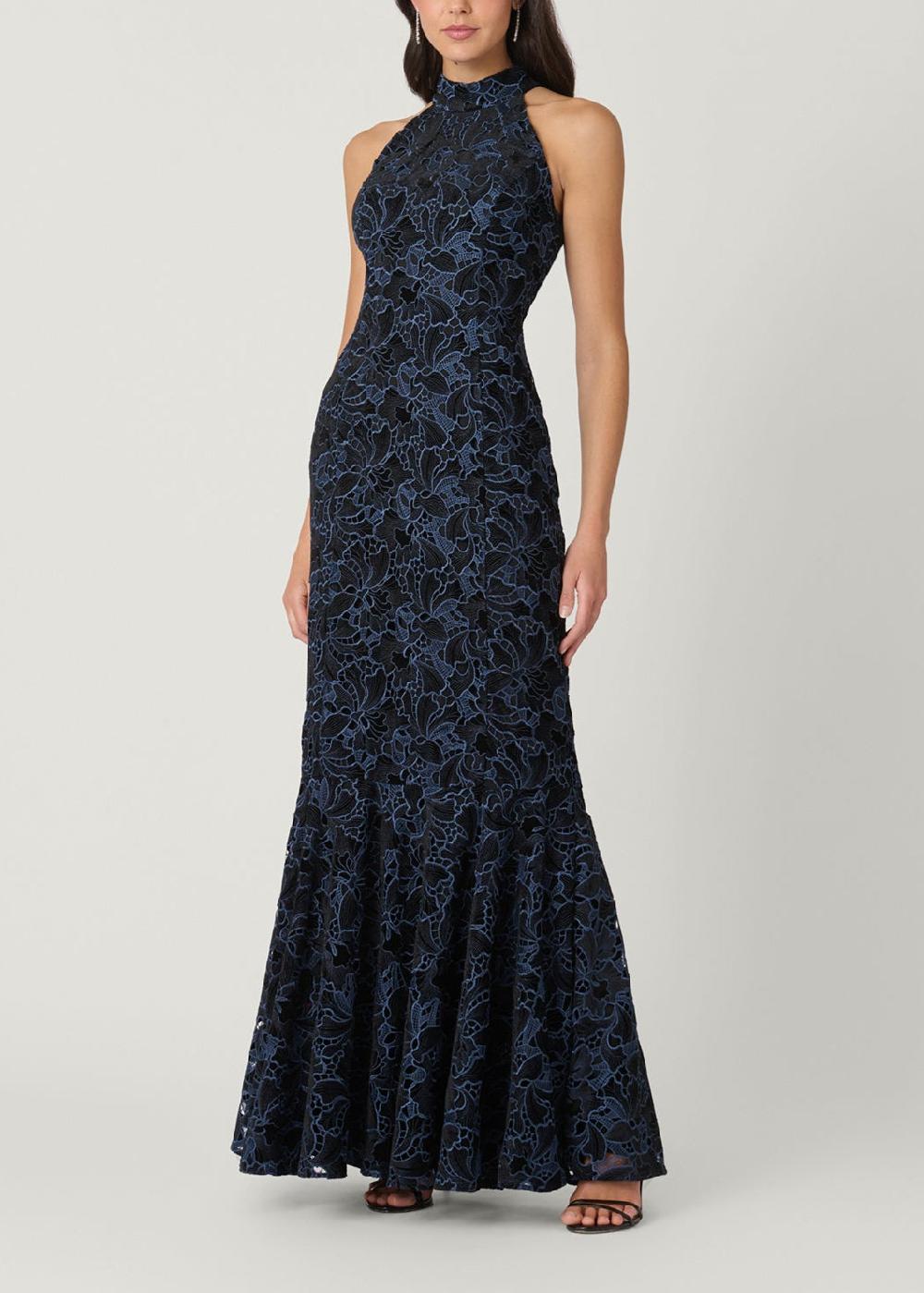 shoshanna Midnight Marcia Dress Jet/Blue