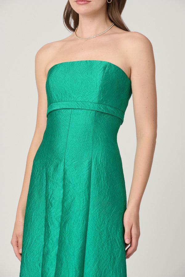 Shoshanna Midnight Nia Dress Emerald