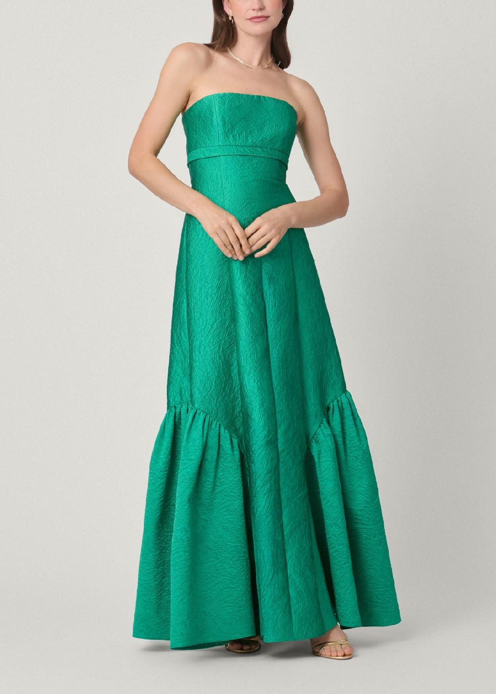 shoshanna Midnight Nia Dress Emerald