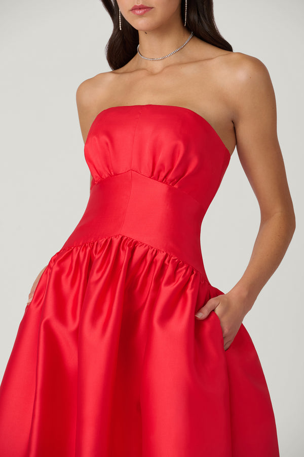 Shoshanna Midnight Posy Dress Apple