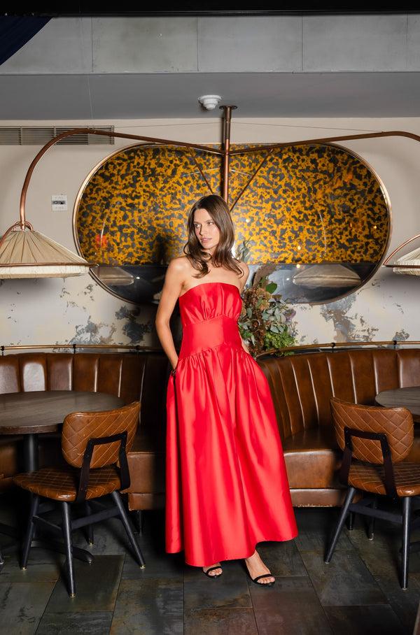 Shoshanna Midnight Posy Dress Apple