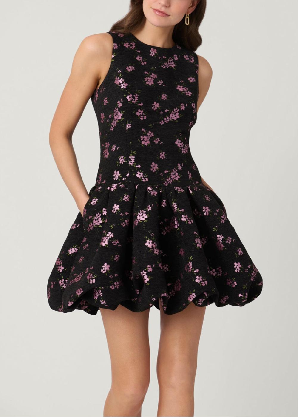 shoshanna Midnight Raffaella Dress Black Multi