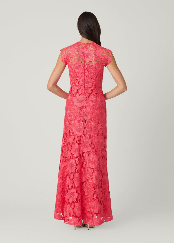 Shoshanna Midnight Raven Dress Coral