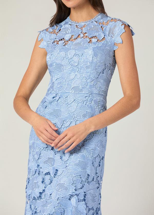 Shoshanna Midnight Raven Dress Vista Blue