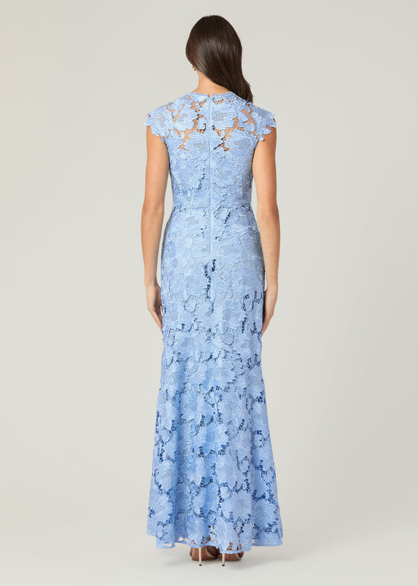 Shoshanna Midnight Raven Dress Vista Blue