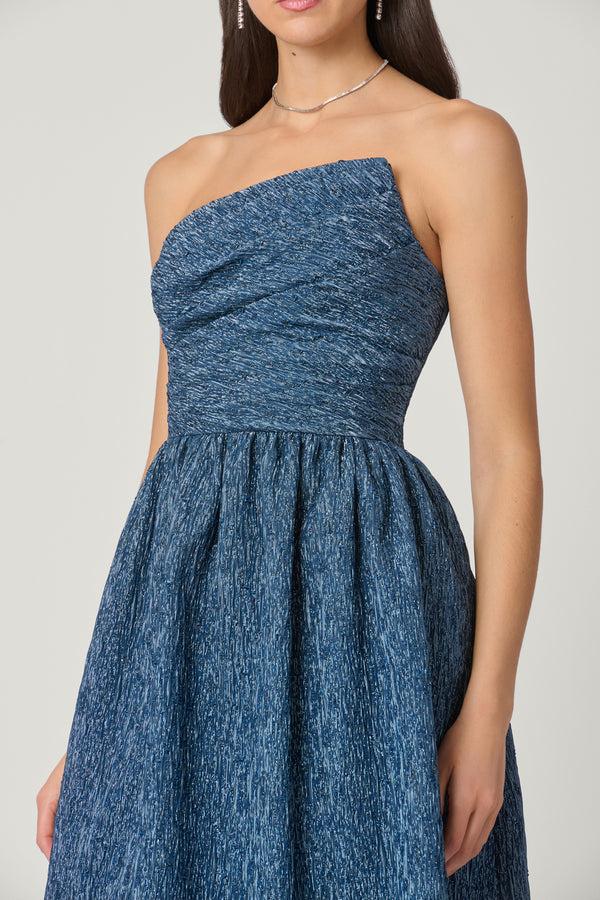 Shoshanna Midnight Sanders Dress Sapphire