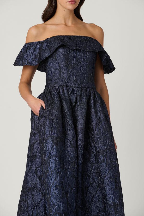 Shoshanna Midnight Solana Dress Navy