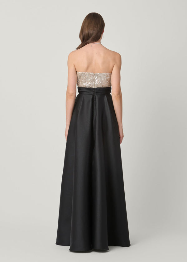 Shoshanna Midnight Tilly Dress Champagne/Jet