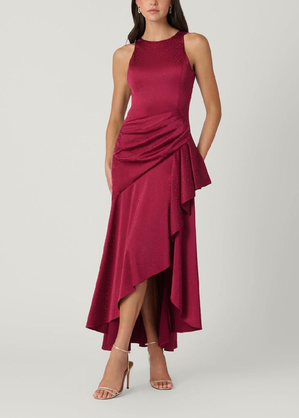 shoshanna Midnight Verena Dress Wine