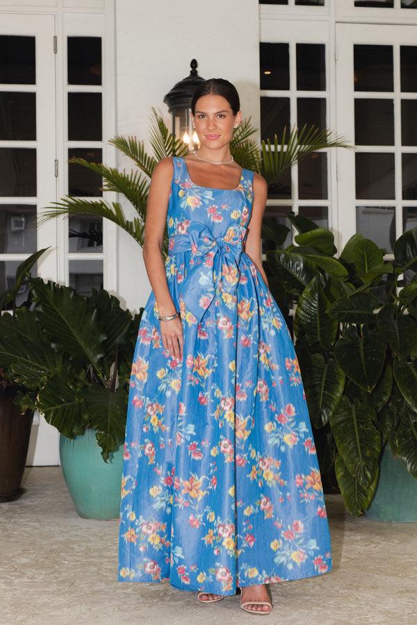 Shoshanna Midnight Wren Dress Sky Multi