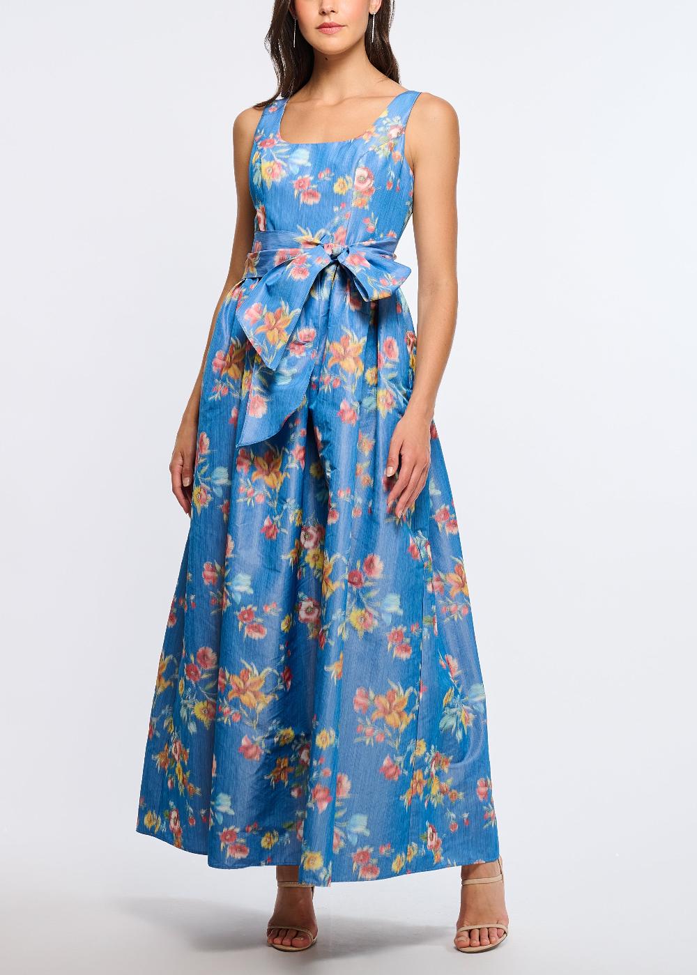 shoshanna Midnight Wren Dress Sky Multi