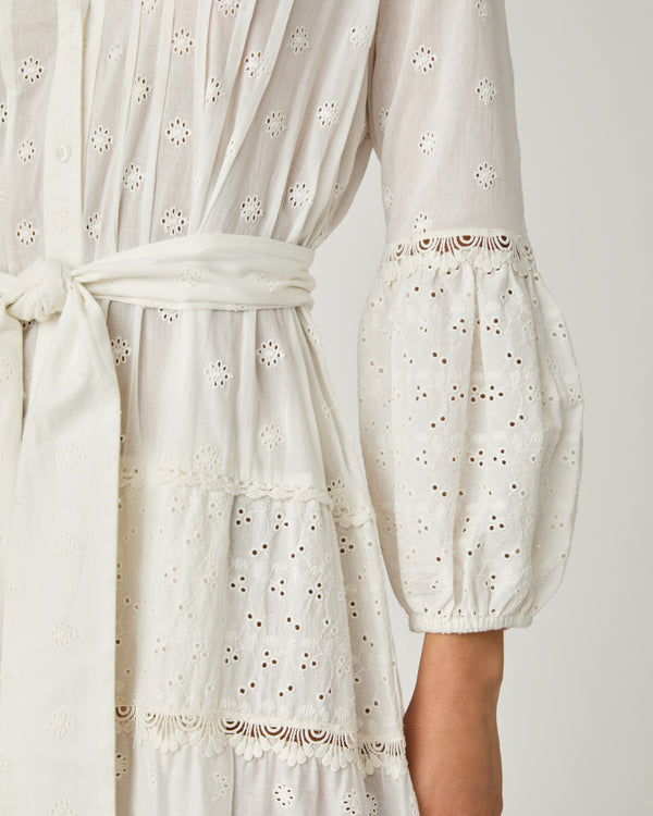 Shoshanna Milos Midi Dress White