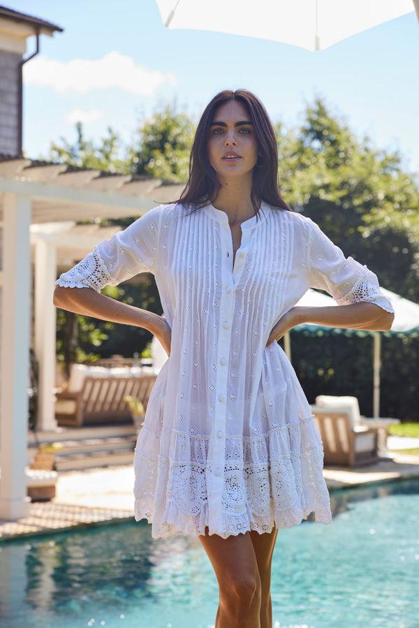 Shoshanna Milos Mini Dress White