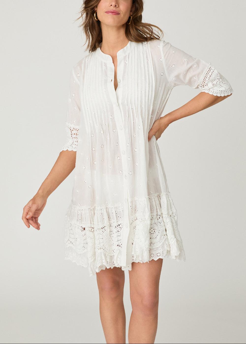 shoshanna Milos Mini Dress White