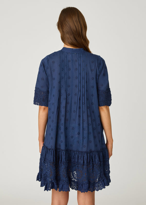 Shoshanna Navy Milos Mini Dress Navy