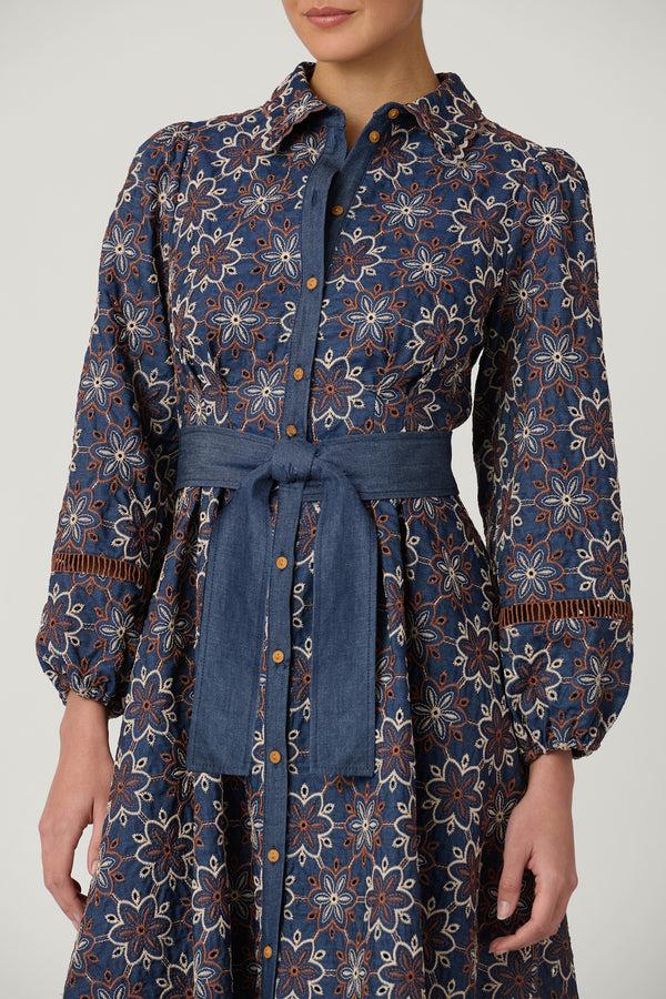 Shoshanna Shania Dress Navy