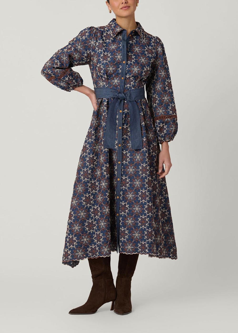 shoshanna Shania Dress Navy