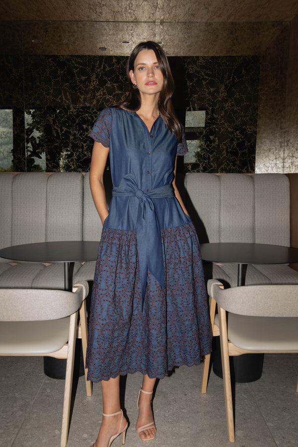 Shoshanna Sofia Dress Denim