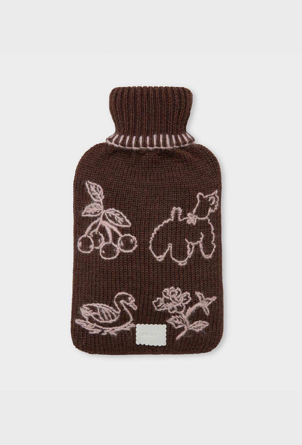 shrimps Babette Hot Water Bottle - Chocolate Brown/Pink