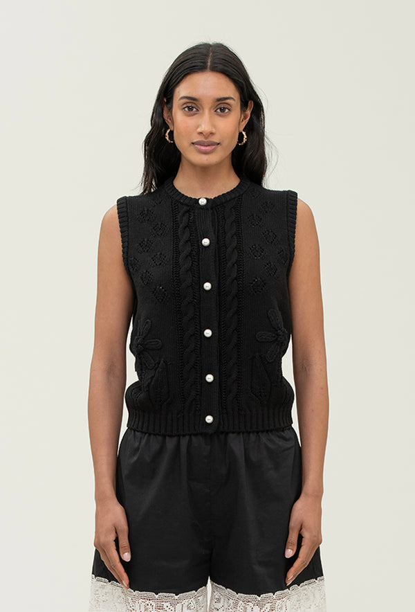 Shrimps Arden Vest - Black