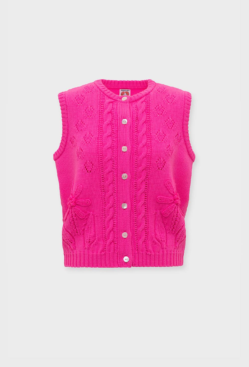shrimps Arden Vest - Hot Pink