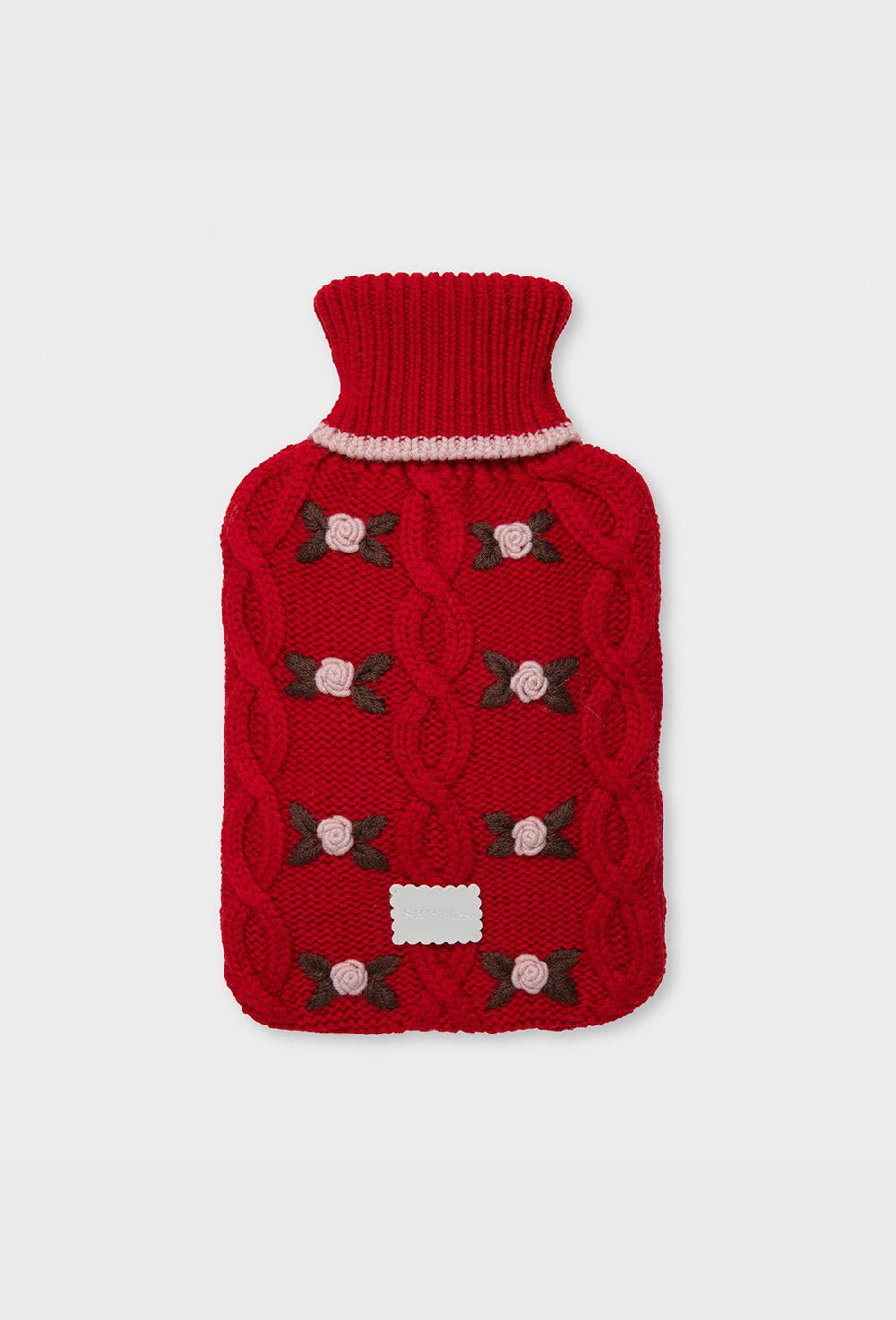 shrimps Cecile Hot Water Bottle - Rose Red/Pale Pink