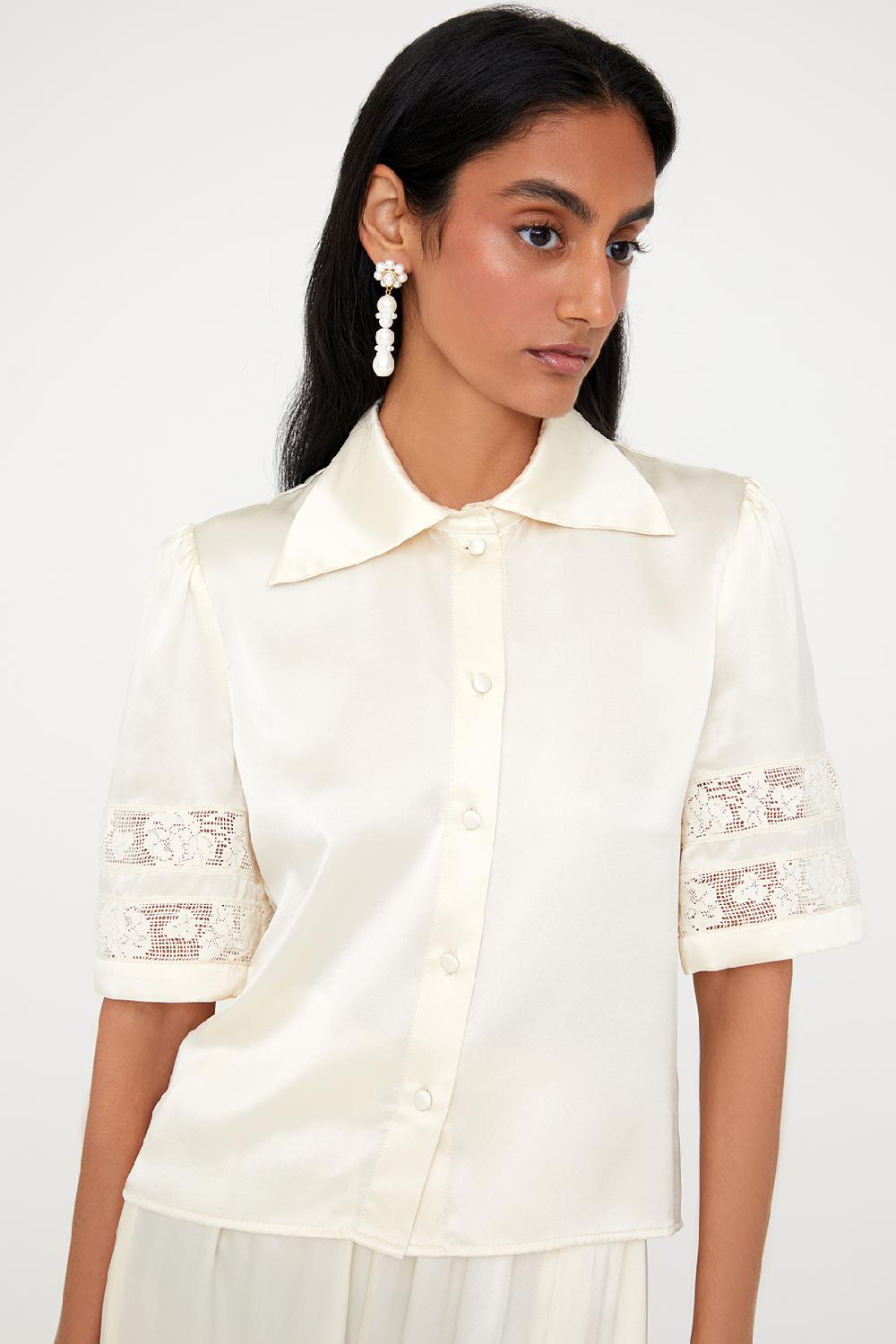 shrimps Clematis Blouse - Ivory/Off-white
