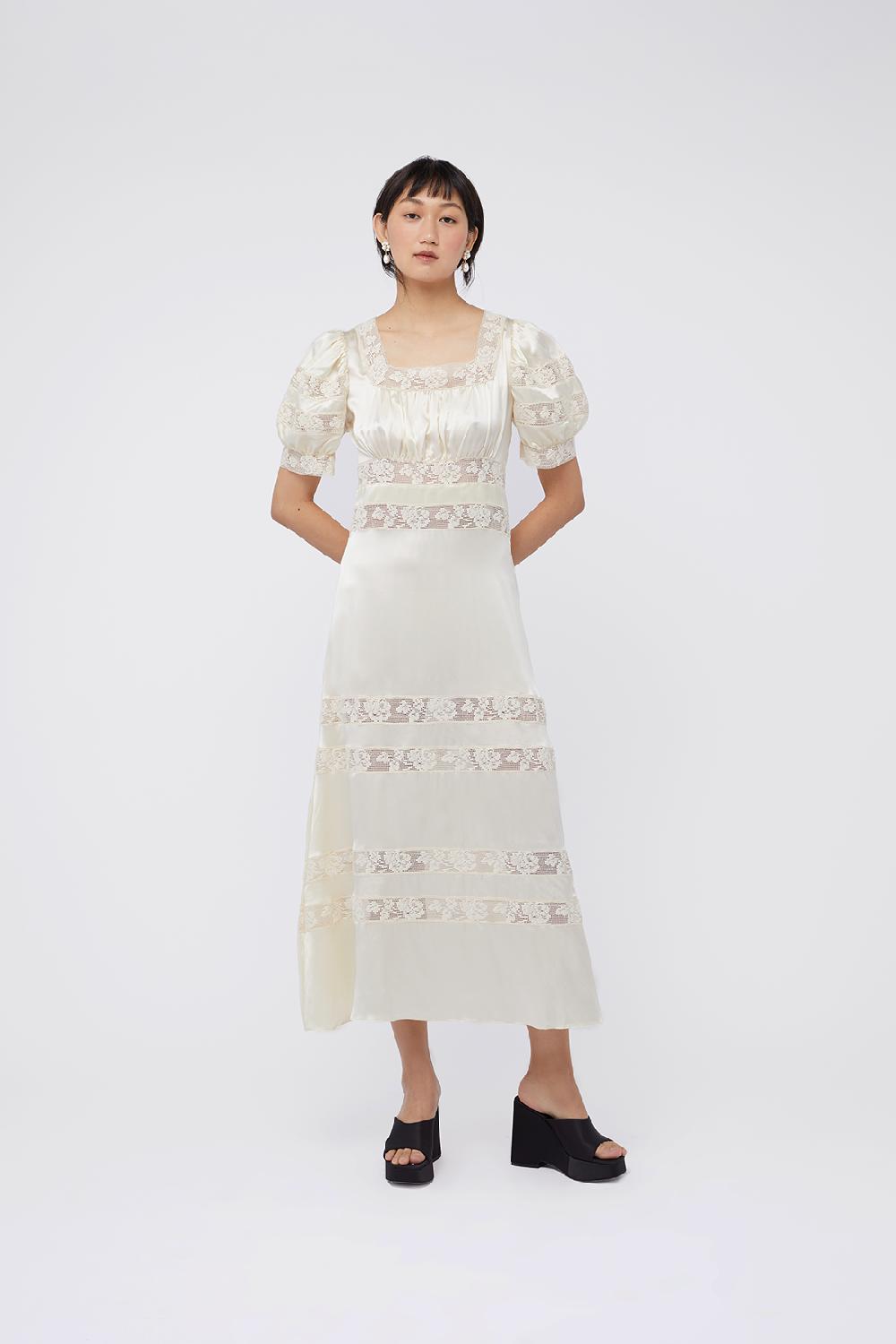 shrimps Cressida Dress - Ivory
