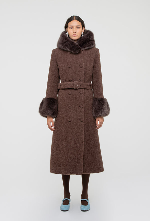Shrimps Dallas Coat - Chocolate Brown