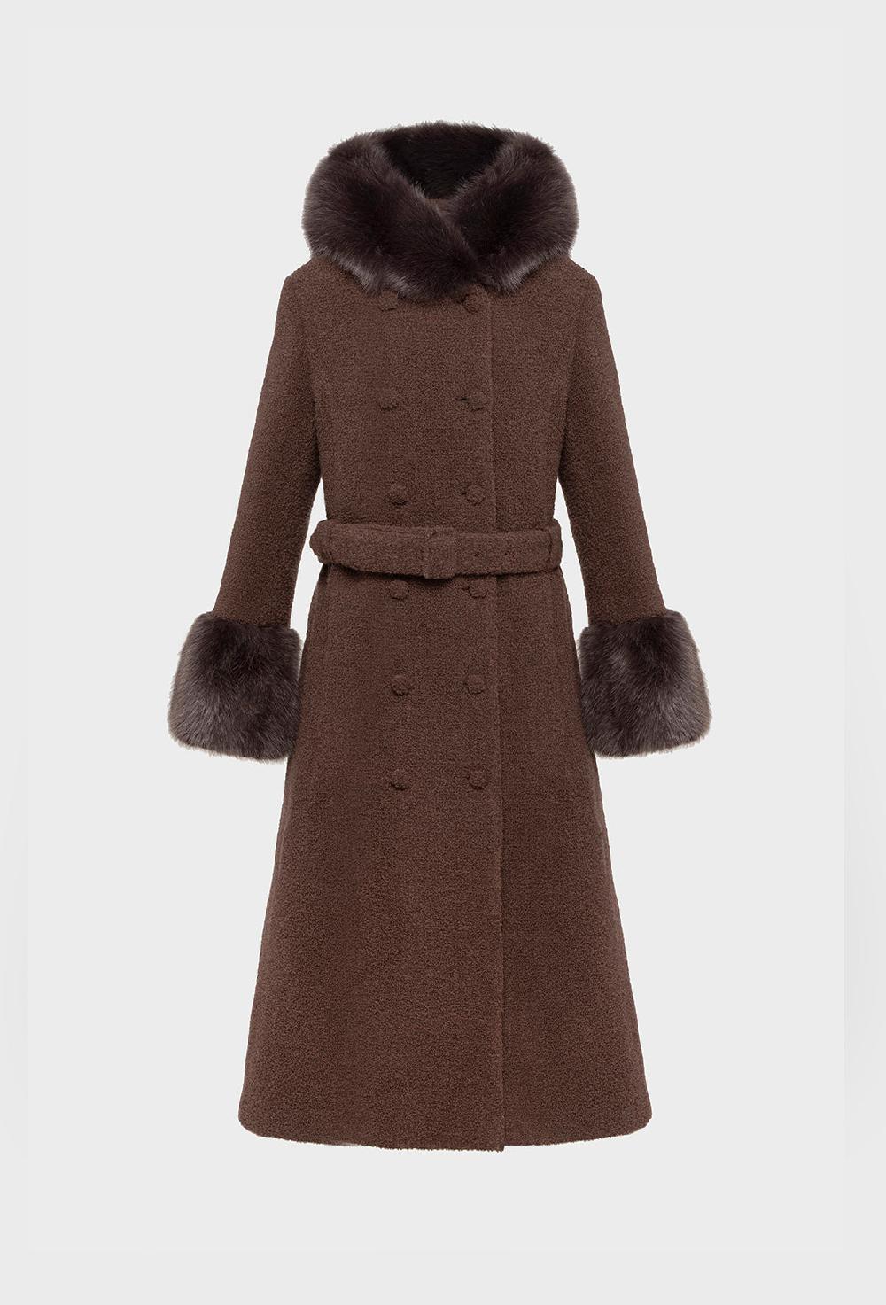 shrimps Dallas Coat - Chocolate Brown