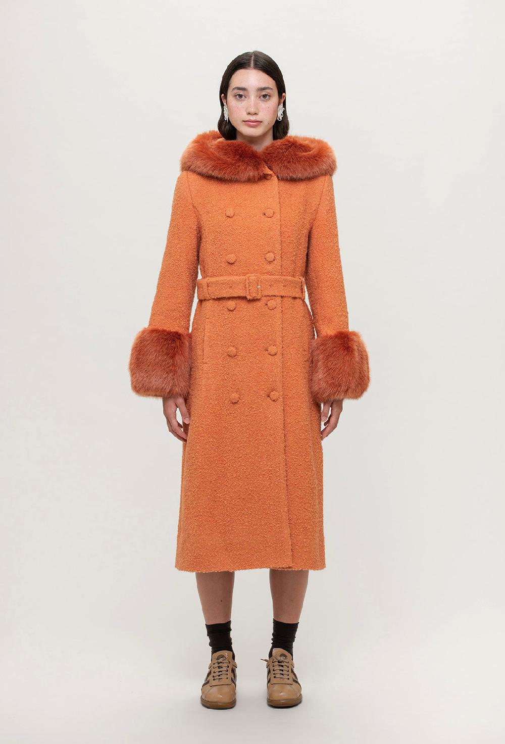 shrimps Dallas Coat - Rust