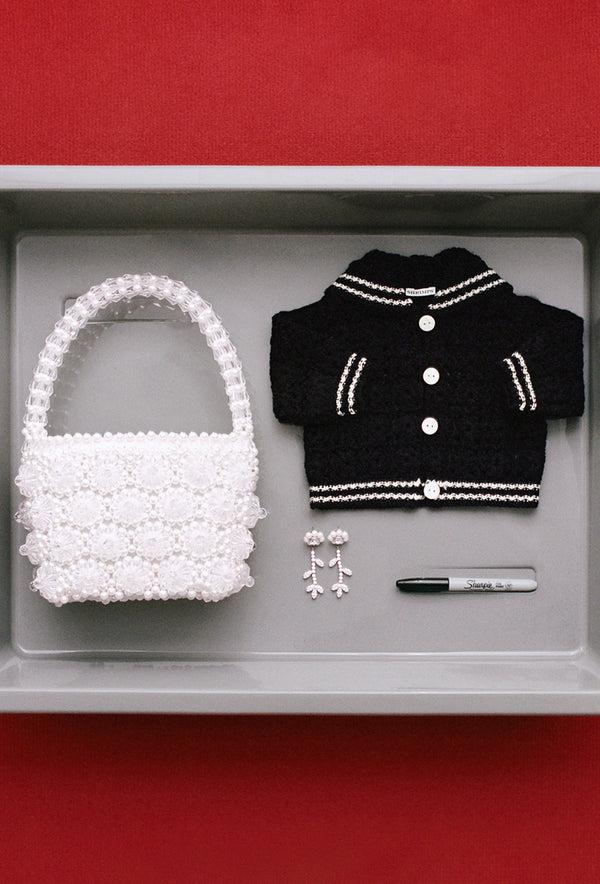 Shrimps Dovie Baby & Kids Cardigan - Black/Cream