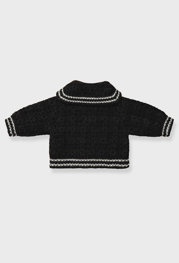 Shrimps Dovie Baby & Kids Cardigan - Black/Cream