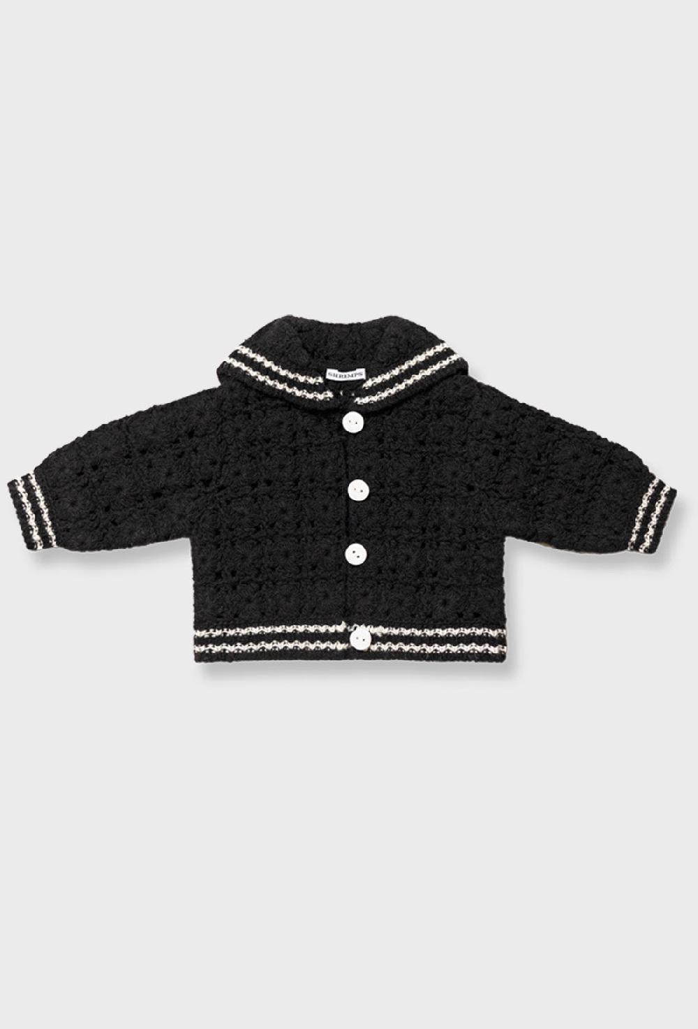 shrimps Dovie Baby & Kids Cardigan - Black/Cream