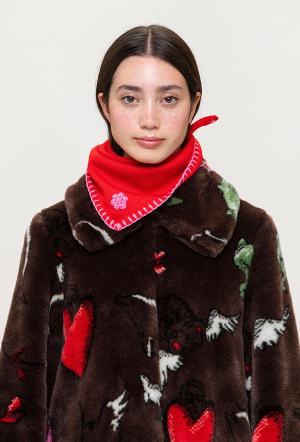 Shrimps Evelina Scarf - Red/Pink - Final Sale