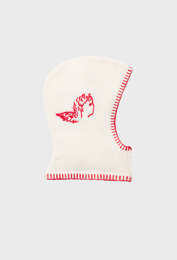 Shrimps Ford Balaclava - Cream/Rose Red