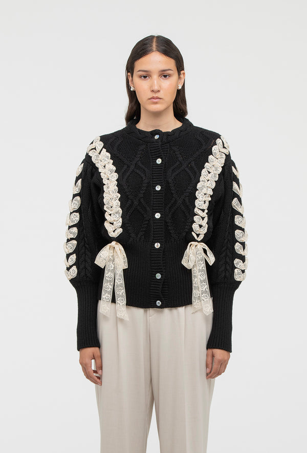 Shrimps Jesse Cardigan - Black/Cream