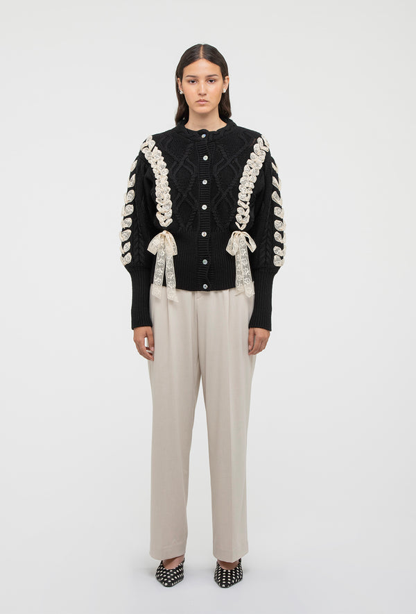 Shrimps Jesse Cardigan - Black/Cream