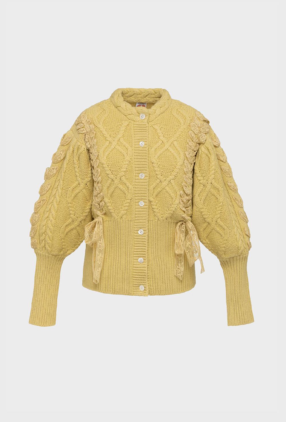 shrimps Jesse Cardigan - Dusty Yellow