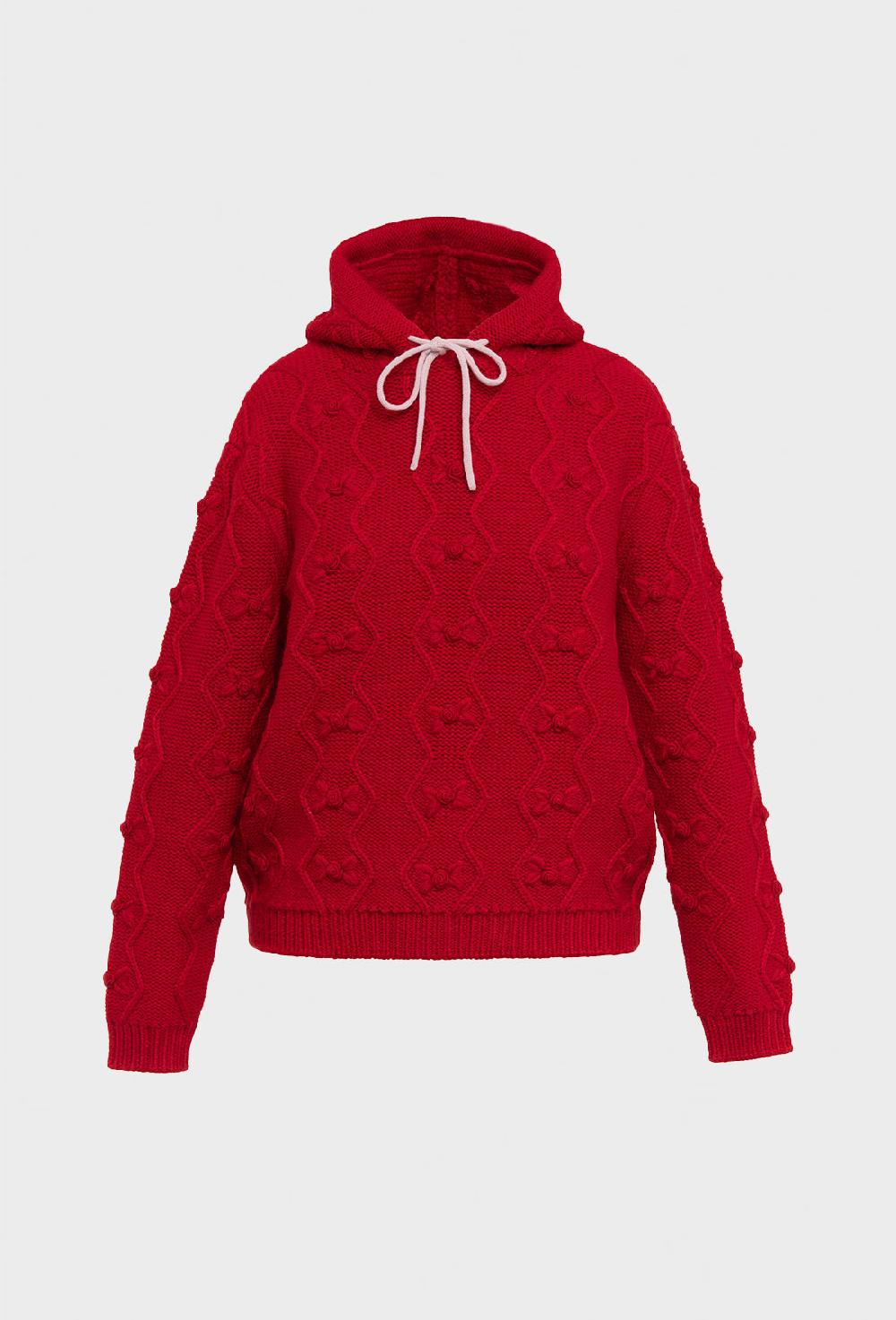 shrimps Junie Hoodie - Rose Red